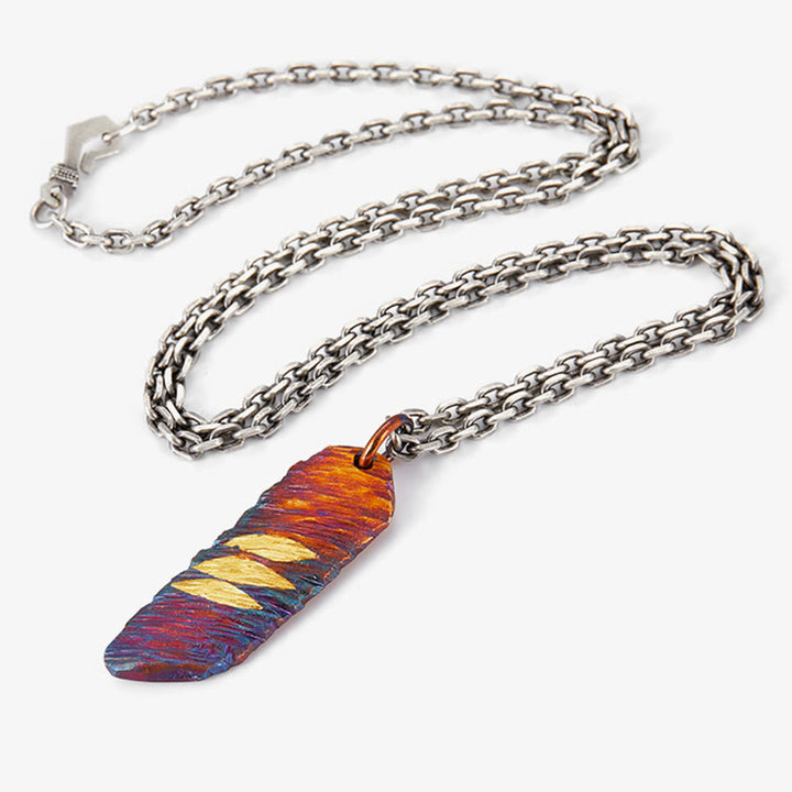 WorldNorse Handcrafted 999 Silver Enchanted Hue Feather Necklace - image 4