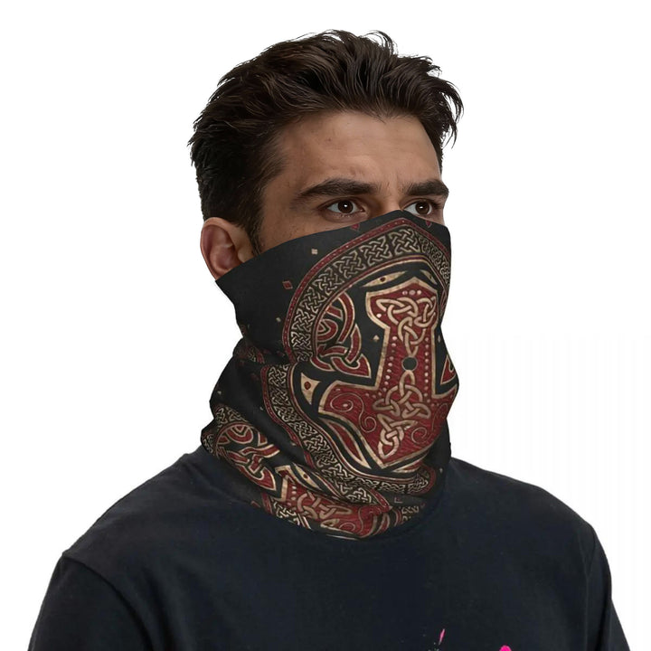 WorldNorse Intricate Mjolnir Triquetra Face Mask & Neck Gaiter - image 4
