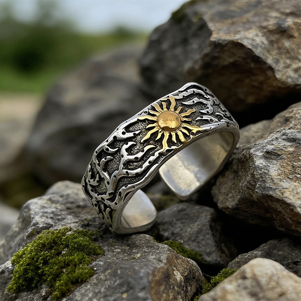 WorldNorse Wrought Sun Tangled Thorne Ring - Adjustable - image 0