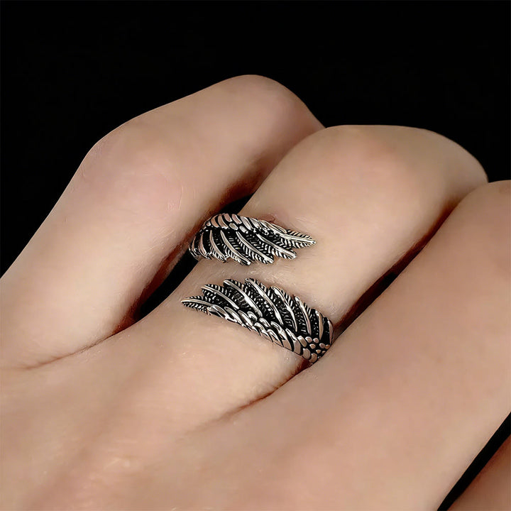 WorldNorse Forged Raven Wing Weft Ring - image 5