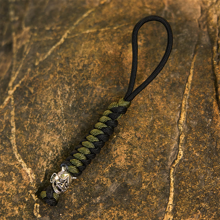 WorldNorse Totem Beast Variegated Braided Keychain - Oni - Green - image 7