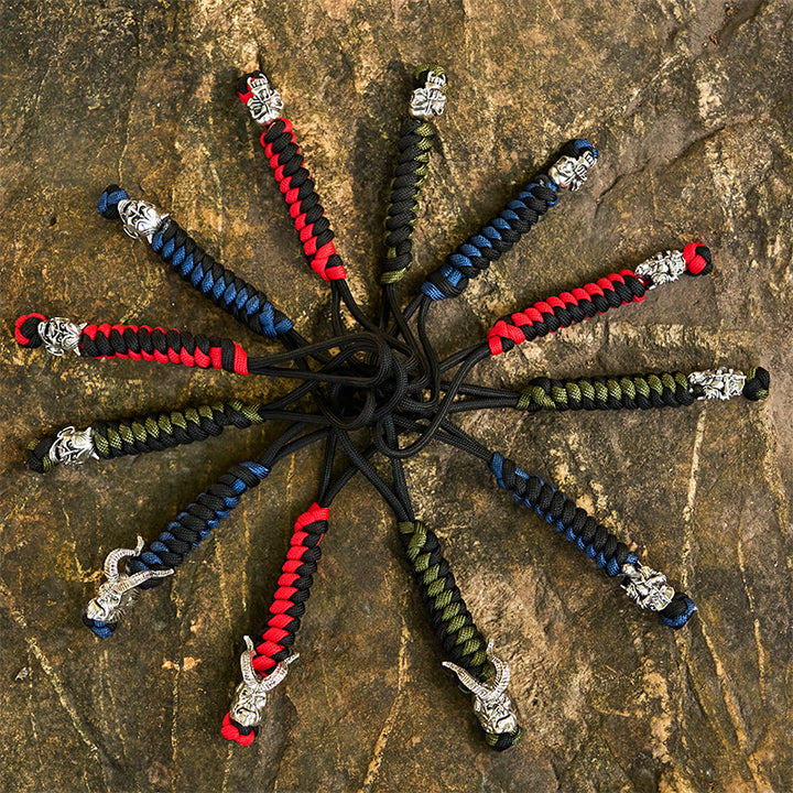 WorldNorse Totem Beast Variegated Braided Keychain - image 0