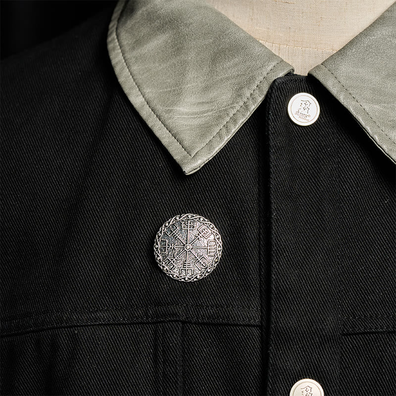 WorldNorse Vegvisir Guide Wreath Brooch - image 1