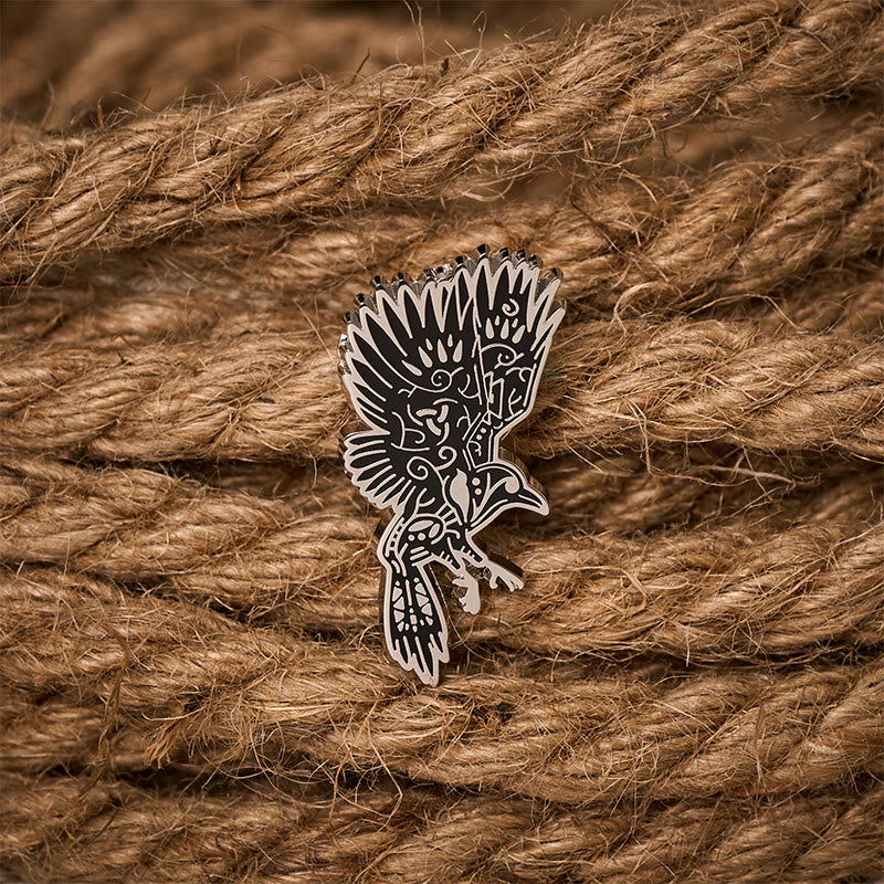 WorldNorse Raven Soar Sigil Brooch - image 2