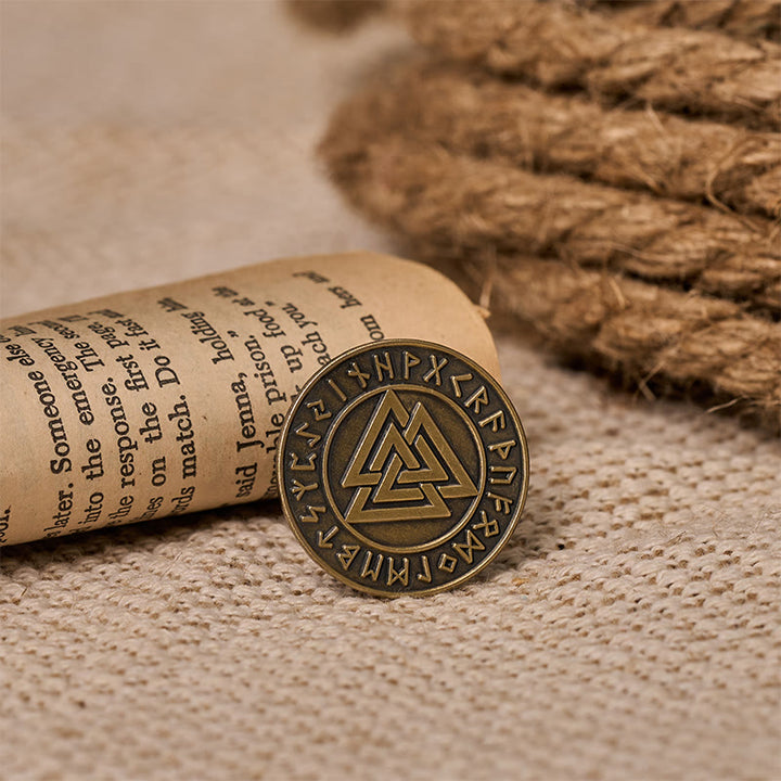 WorldNorse Viking Valknut Rune Brooch - image 4