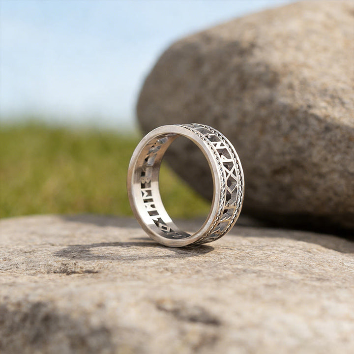 WorldNorse Forged Rune Filigree Ring - Silver - AU Size Z (US 13) - image 2