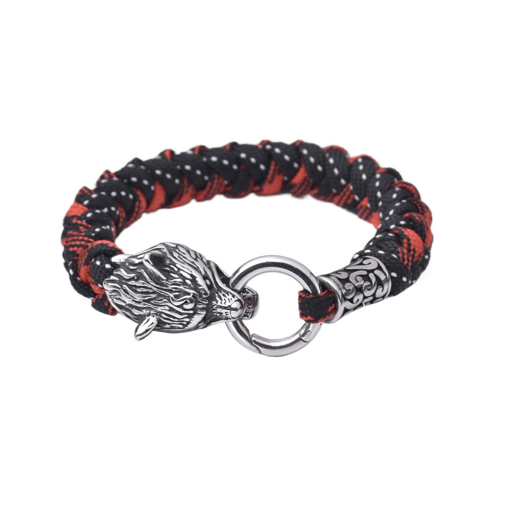 WorldNorse Sculpted Fenrir Fang Braided Bracelet - image 2