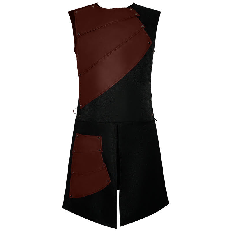 WorldNorse Viking Riveted Overlay Tunic Costume Robe - Brown - US/UK/AU46，EU56 (3XL) - image 5