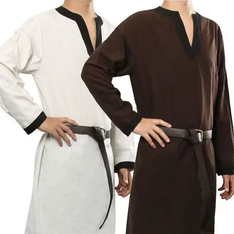 WorldNorse Viking Contrast Trim Girdled Costume Robe - image 3