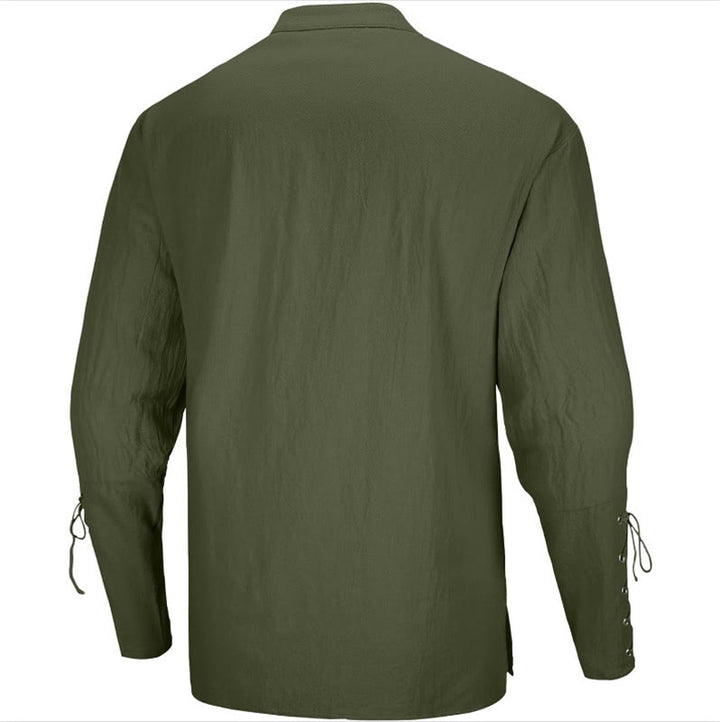 WorldNorse Medieval Crisscross Placket Tunic Costume Shirt - image 2