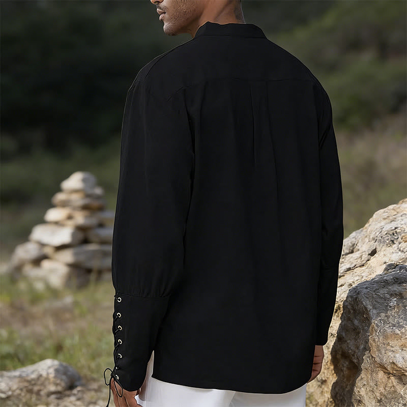 WorldNorse Medieval Crisscross Placket Tunic Costume Shirt - image 11