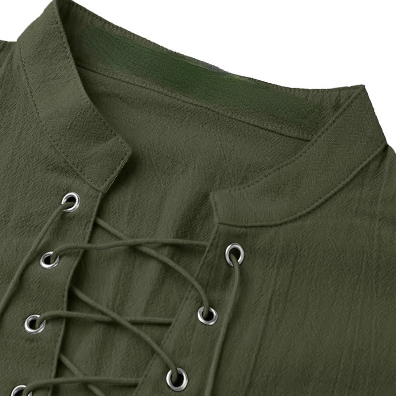 WorldNorse Medieval Crisscross Placket Tunic Costume Shirt - image 4