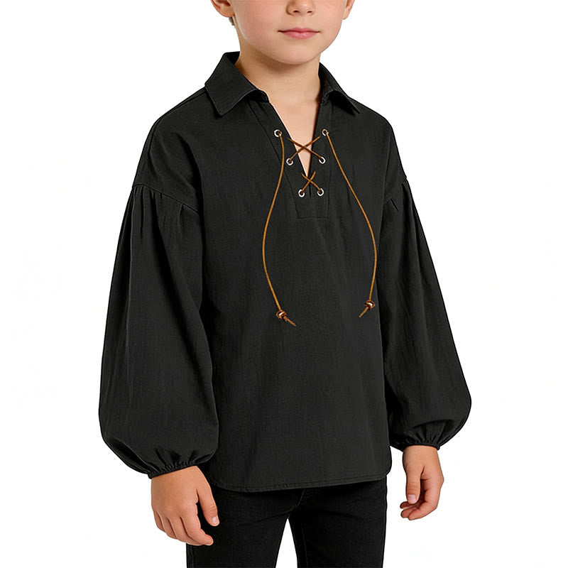 WorldNorse Medieval Lace Up Poet Costume Shirt - image 9
