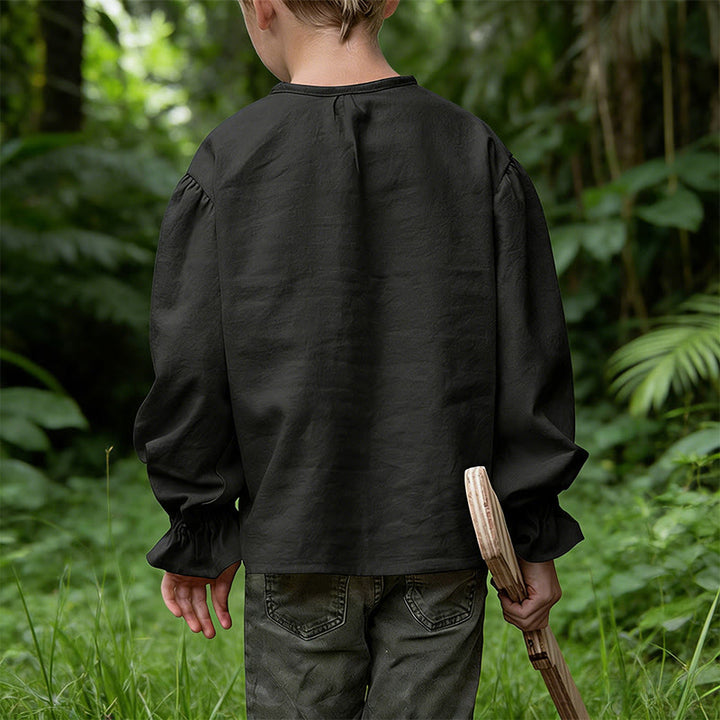 WorldNorse Medieval Gathered Cuff Tied Tunic Costume Shirt - image 8