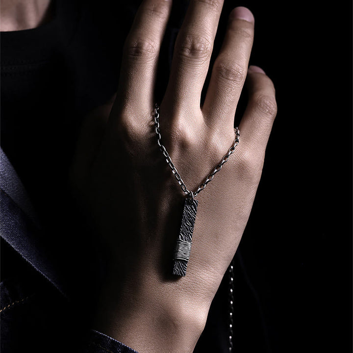 WorldNorse Handcrafted 999 Silver Forged Bar Wire-Wrapped Necklace - image 5