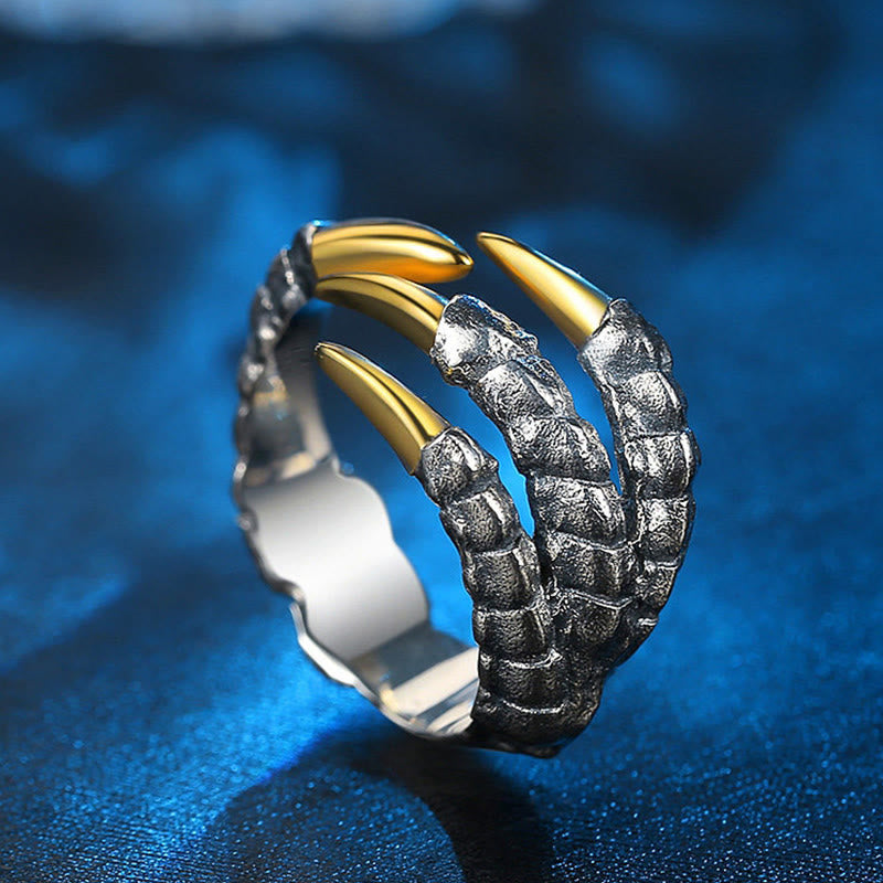 WorldNorse Handcrafted 925 Silver Dragon Claw Ring - image 2