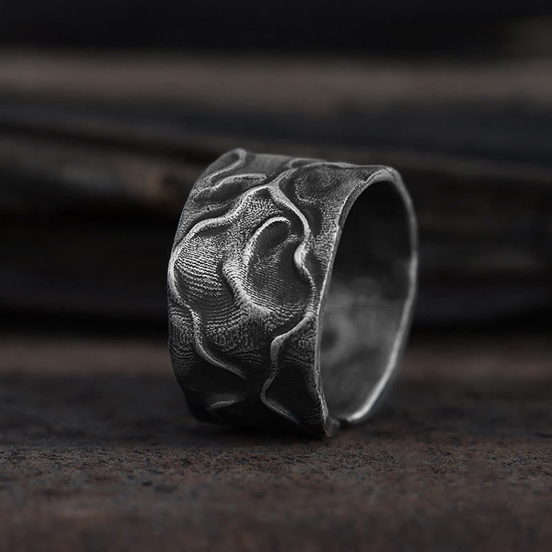 WorldNorse Handcrafted 999 Silver Organic Pattern Antiqued Ring - image 4
