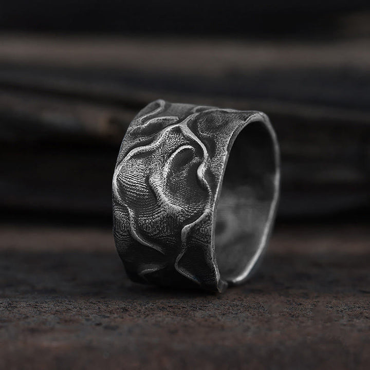 WorldNorse Handcrafted 999 Silver Organic Pattern Antiqued Ring - image 4