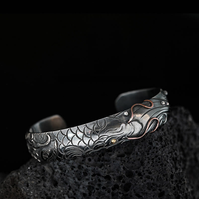 WorldNorse Handcrafted 999 Silver Norse Serpent Scale Bracelet - Inner Circumference 18-19 cm - image 0