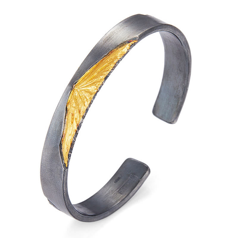 WorldNorse Handcrafted 999 Silver Gilded Ridge Antiqued Bracelet - image 4