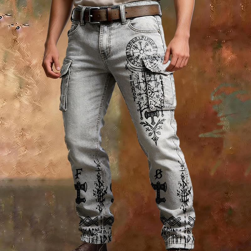WorldNorse Norse Rune Yggdrasil Cargo Pants - image 3