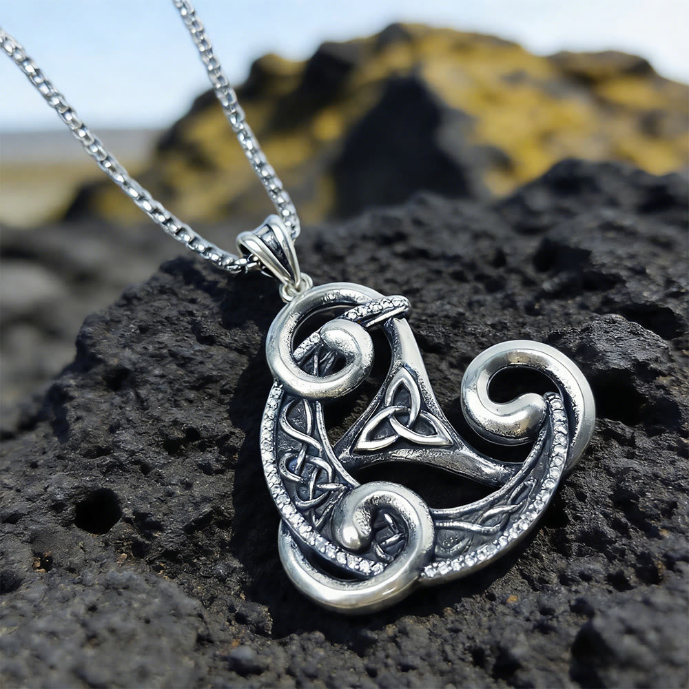 WorldNorse Ancient Celtic Spiral Triquetra Necklace - image 2