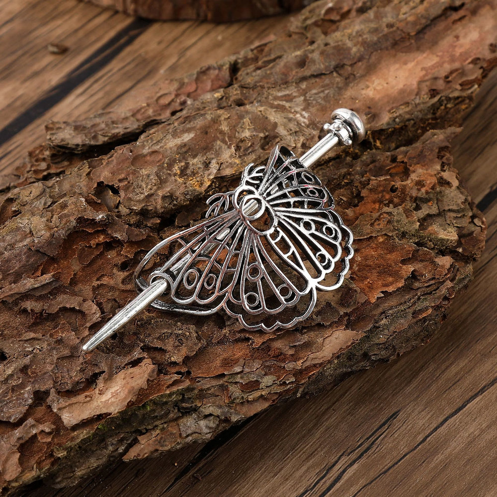 WorldNorse Nordic Vintage Butterfly Wing Hairpin - Round - image 1