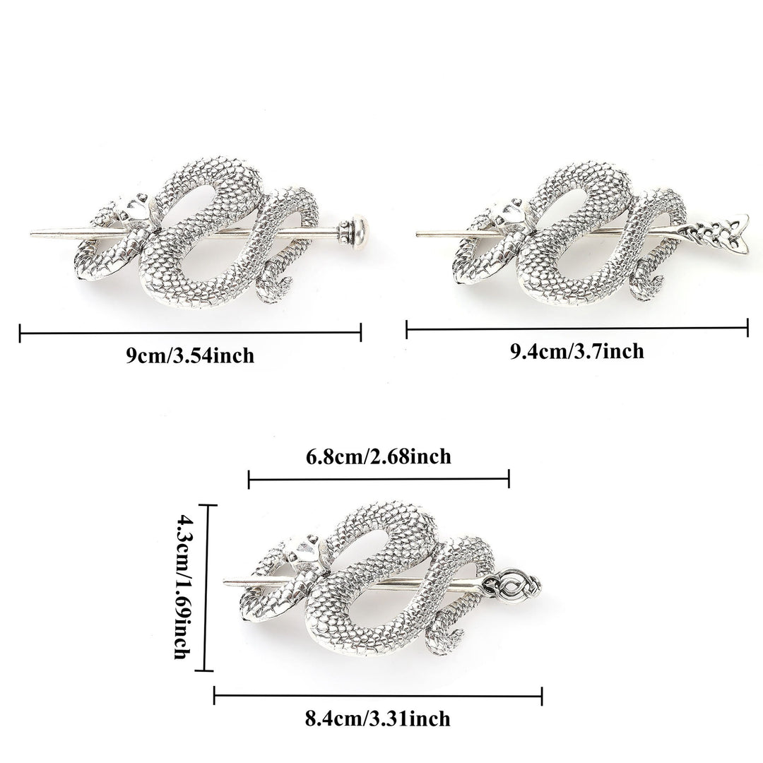 WorldNorse Nordic Scaled Serpent Knot Hairpin - image 3