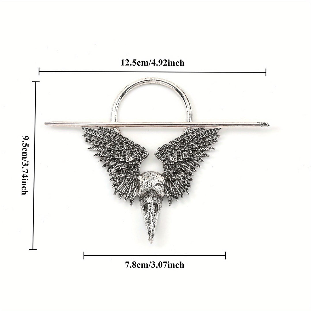 WorldNorse Viking Raven Skull Wing Hairpin - image 3