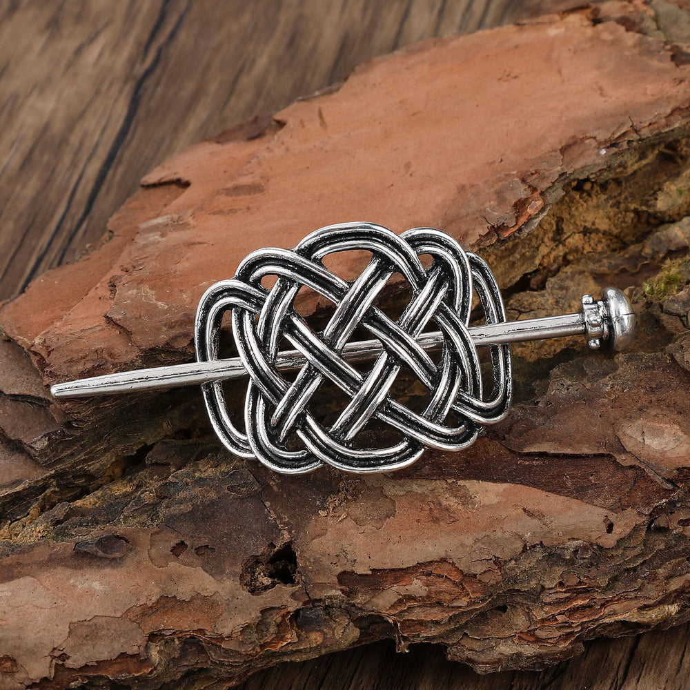WorldNorse Interlace Celtic Knot Weave Hairpin - Round - image 1
