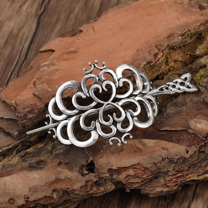 WorldNorse Swirl Knot Looped Heart Hairpin - Knot - image 2