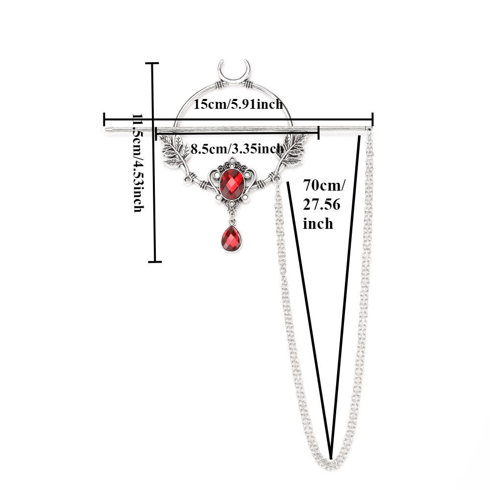 WorldNorse Crescent Leaf Gem Hairpin - image 8