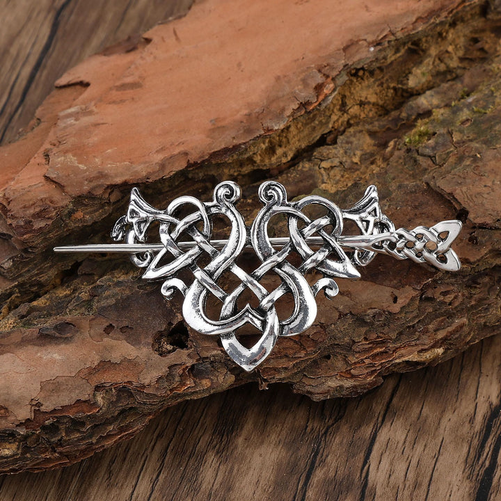 WorldNorse Nordic Interwoven Heart Hairpin - Knot - image 2