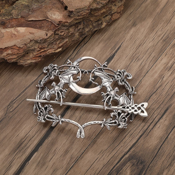 WorldNorse Norse Gothic Moon Bat Hairpin - Knot - image 7