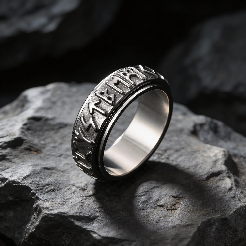 WorldNorse Classic Norse Rune Spinnner Ring - Style C#Silver - US 12 - image 13