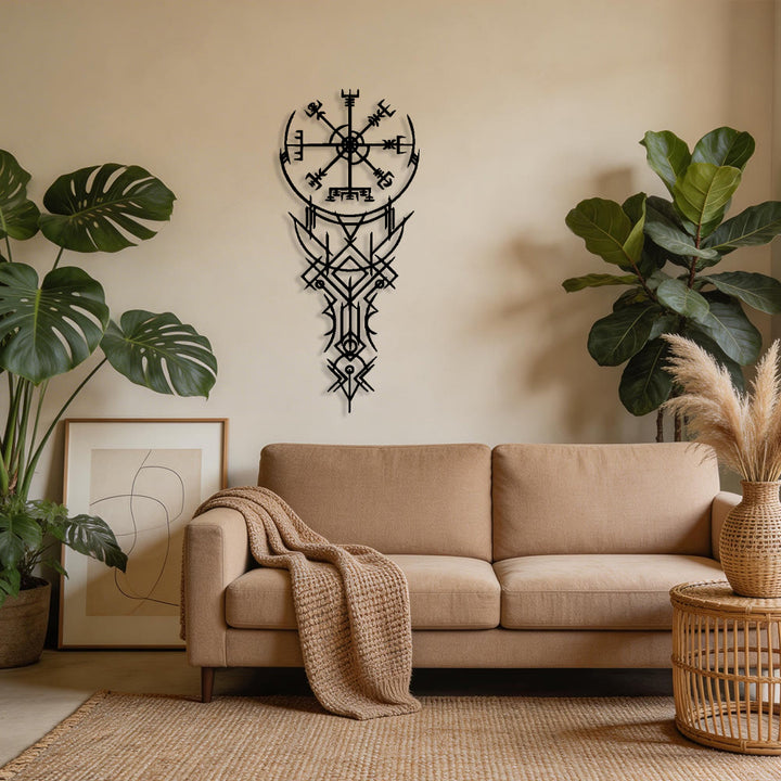 WorldNorse Viking Vegvisir Compass Totem Metal Wall Decor - image 5