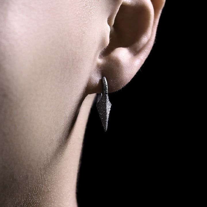 WorldNorse Handcrafted 925 Silver Spearhead Textured Earrings - image 6