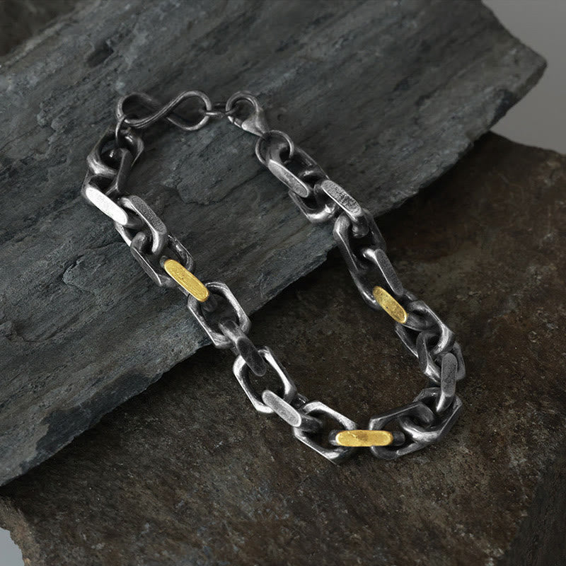 WorldNorse Handcrafted 925 Silver Forge Link Bracelet - image 3