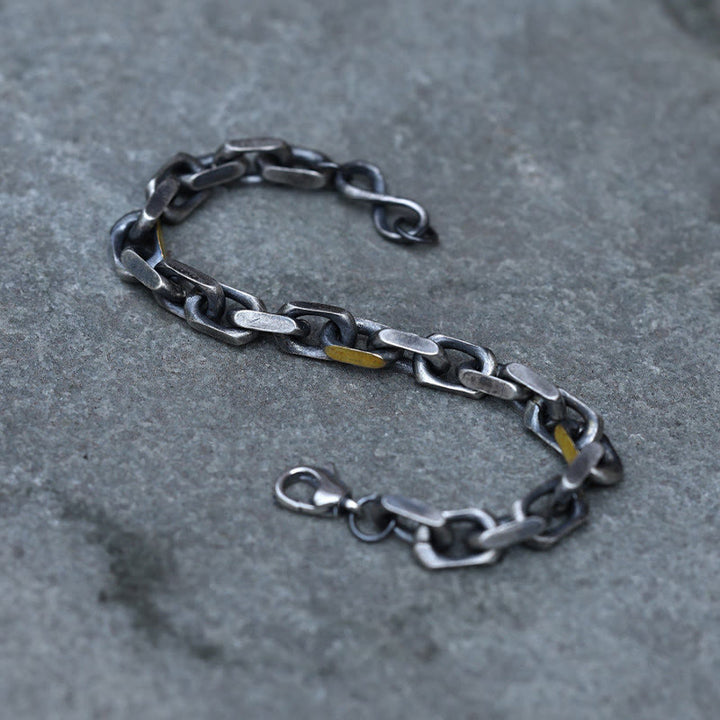 WorldNorse Handcrafted 925 Silver Forge Link Bracelet - image 4
