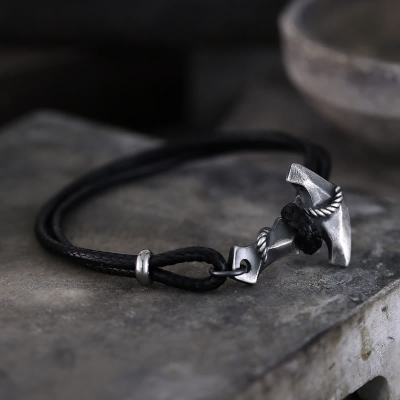 WorldNorse Handcrafted 999 Silver Anchor Braided Bracelet - image 4