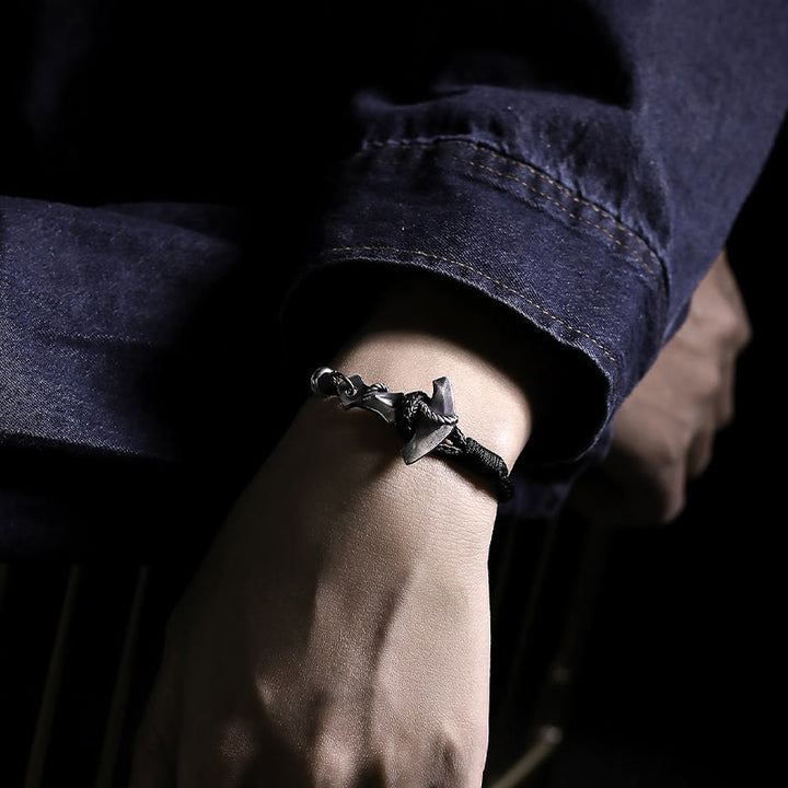 WorldNorse Handcrafted 999 Silver Anchor Braided Bracelet - image 7