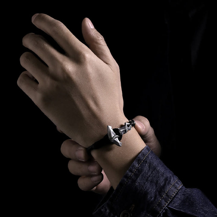 WorldNorse Handcrafted 999 Silver Anchor Braided Bracelet - image 8