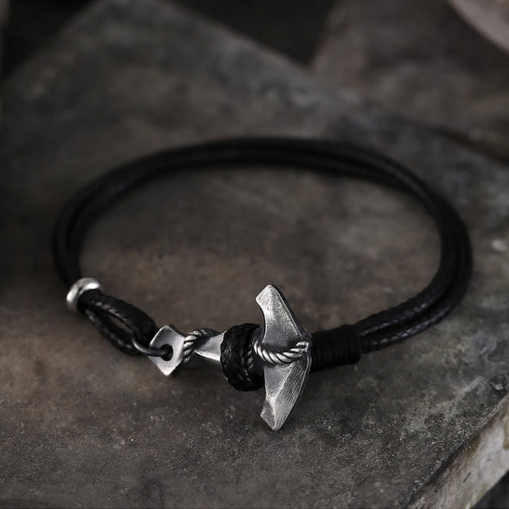 WorldNorse Handcrafted 999 Silver Anchor Braided Bracelet - image 3