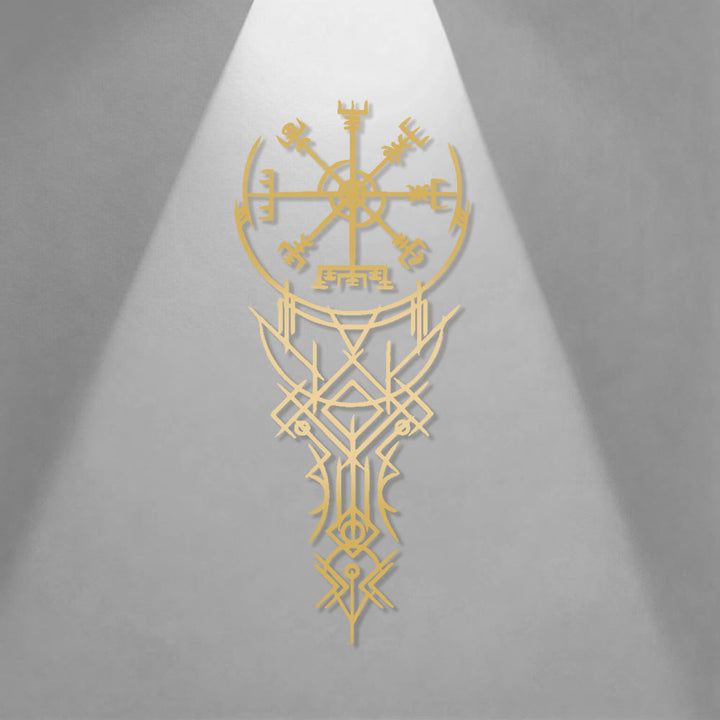 WorldNorse Viking Vegvisir Compass Totem Metal Wall Decor - image 7