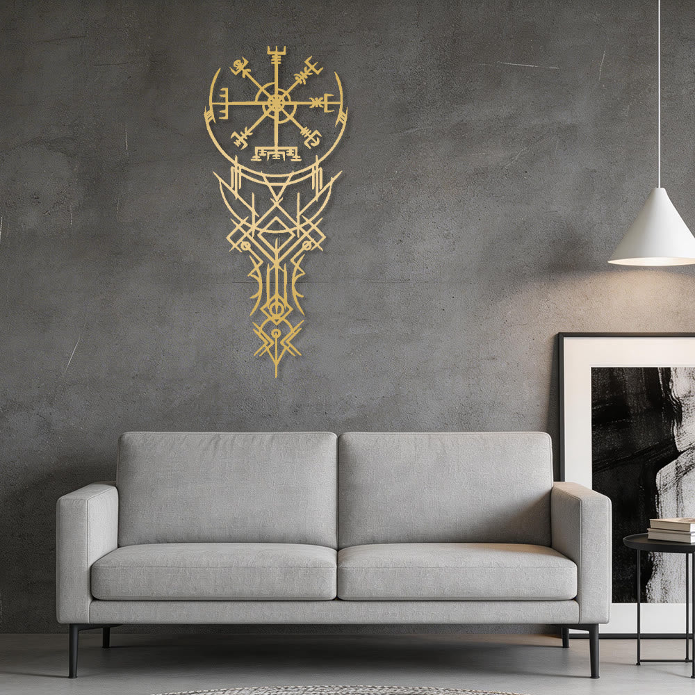 WorldNorse Viking Vegvisir Compass Totem Metal Wall Decor - image 10