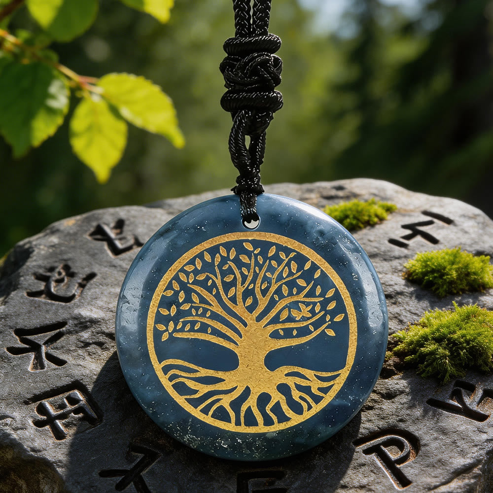 WorldNorse Yggdrasil Life Root Crystal Necklace - Blue Aventurine - image 12