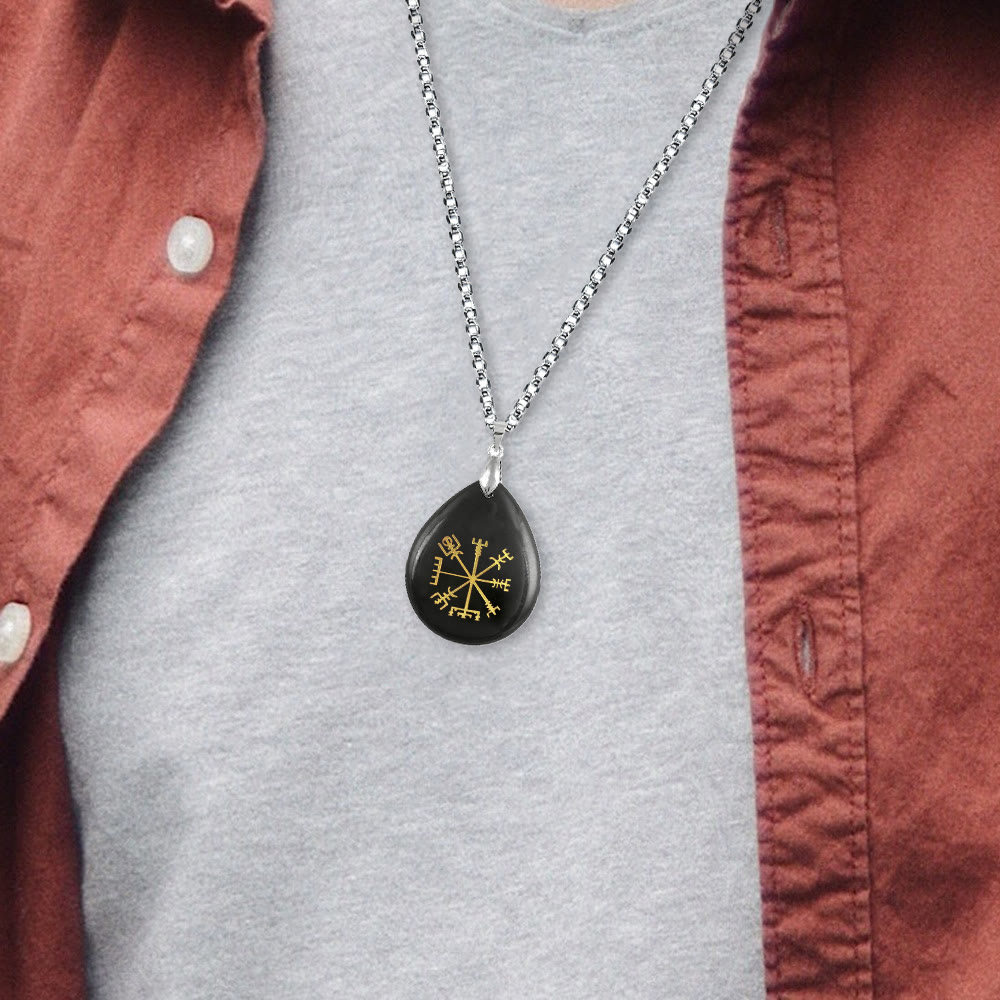 WorldNorse Vegvisir Compass Pathguard Crystal Necklace - image 2