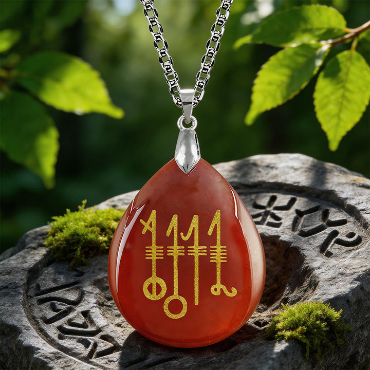 WorldNorse Svefnthorn Sleep Ward Crystal Necklace - Red Agate - image 7