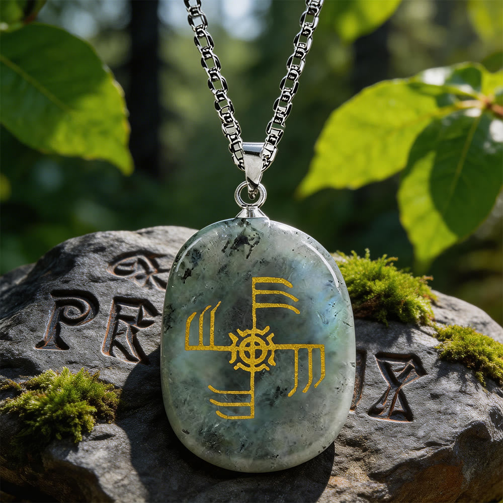WorldNorse Ginfaxi Warrior Strength Crystal Necklace - Labradorite - image 15