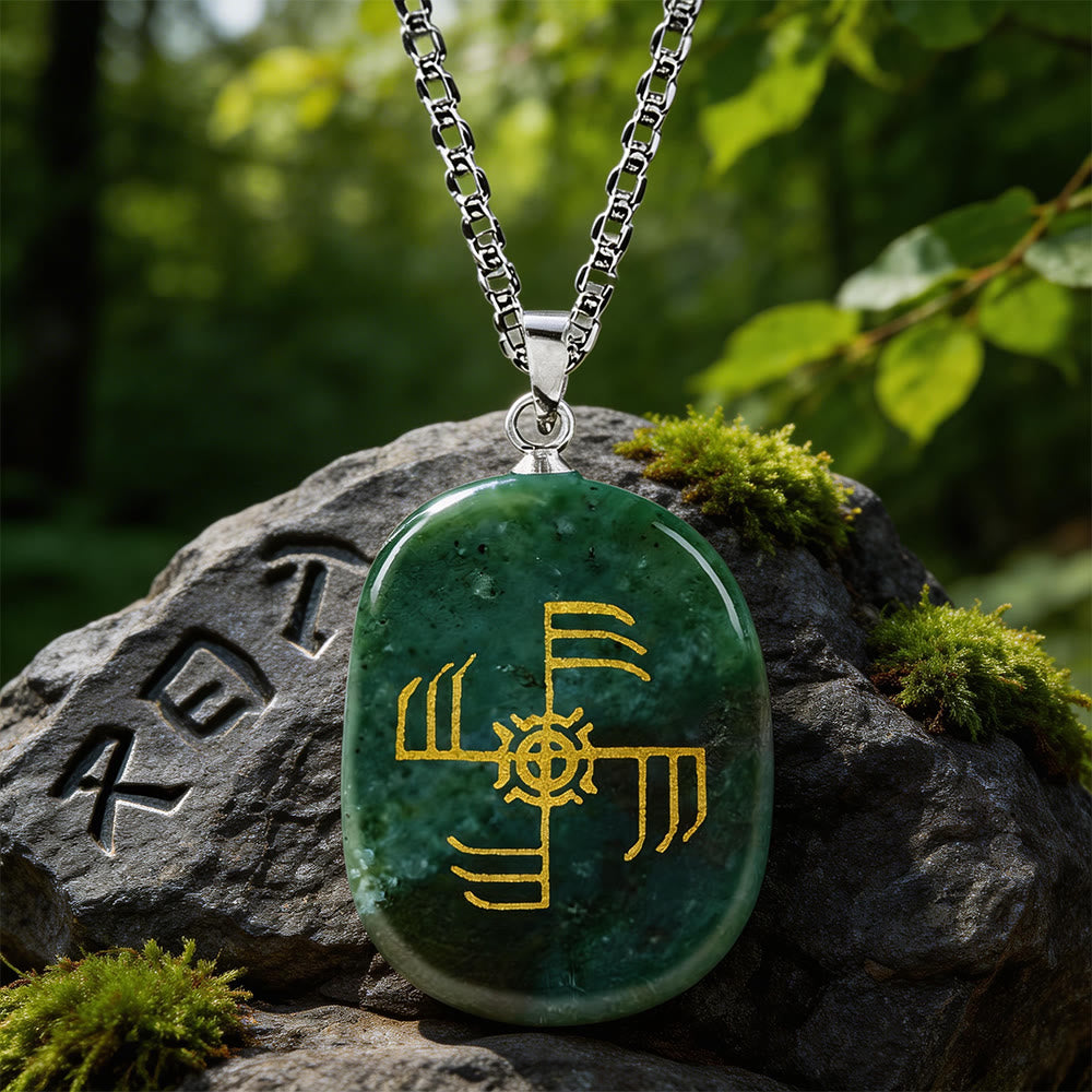 WorldNorse Ginfaxi Warrior Strength Crystal Necklace - India Agate - image 16